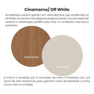 Mesa de Centro com Rodízios SAARA Cinamomo/Off White – Design Moderno e Funcionalidade - imagem 5