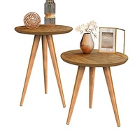 Kit Mesa Lateral e Apoio para Sofá Retrô Classic em Freijó com Design Moderno - imagem 2