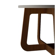 Mesa de Centro em MDF com Design Moderno - Jasmin Cor Cedro/Off White - imagem 5