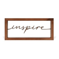 Escultura Decorativa Inspire em Metal e Madeira - Design Moderno para Mesa ou Parede - imagem 2