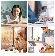 Suporte de Mesa Ajustável para Celular e Tablet: Liberdade para seus Vídeos e Home Office - imagem 4