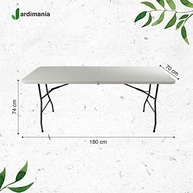 Mesa Portátil 1,80m JARDIMANÍA - Resistente, Multiuso e Compacta | Até 6-8 Pessoas - imagem 3