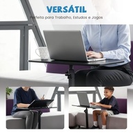 Mesa de Apoio Lateral Móvel Ajustável para Sofá e Notebook - Design Moderno com Rodas 360° - imagem 5