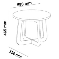 Mesa de Centro em MDF com Design Moderno - Jasmin Cor Cedro/Off White - imagem 4