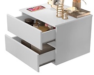Kit 2 Mesas de Cabeceira Suspensas Tóquio com 2 Gavetas – Design Moderno e Funcionalidade para o Quarto (Branco) - imagem 5