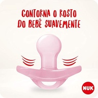 Chupeta Sensitive Soft 100% Silicone Rosa - NUK, Tam 2 (6-18 Meses), Bico Anatómico - imagem 5