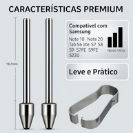 Kit 2 Pontas Metal S Pen Samsung: Precisão e Durabilidade para Galaxy Tab S6 Lite, S7, S8, S9, S7 FE, S9 FE, S10 FE e Smartphones Note/S Ultra - imagem 4