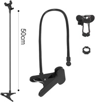 Suporte de Celular Articulado 50cm: Cabo Forte Metal, Clipe 360° para Mesa | Qualidade Premium - imagem 4