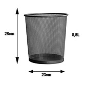 Lixeira de Metal Redonda 8,5L - Design Moderno para Escritório e Home Office - imagem 4