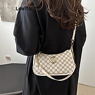Lovito Bolsa de Ombro Casual com Logo Metal - imagem 2