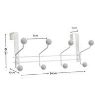 Suporte para Porta e Parede com 8 Ganchos - Metaltru Branco | Organização Prática e Moderna - imagem 3