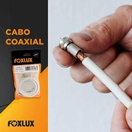 Cabo Coaxial RG59 3 Metros Branco: Conexão Confiável e Durável - imagem 4