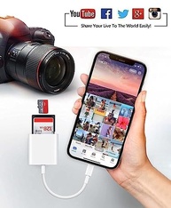 Adaptador Duplo Lightning para SD e Micro SD: Transfira Fotos e Vídeos do iPhone/iPad com Velocidade e Facilidade - imagem 4