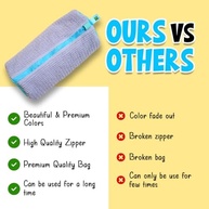 Bolsa para Máquina de Lavar Sapatos - Chenille Microfibra com Zíper YKK | Proteção Total e Limpeza Profunda - imagem 5