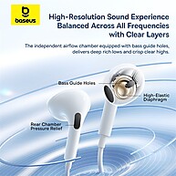 Baseus Encok HZ19: Fones com Fio e Microfone - imagem 2