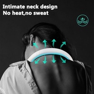 Mini Ventilador de Pescoço Portátil Recarregável 3 Velocidades - Sem Lâminas, 1500mAh, Design Confortável - imagem 4