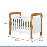 Berço Mini Cama 3 em 1 Soninho Tigus Baby Amadeirado - Conforto e Segurança para Bebês - imagem 3