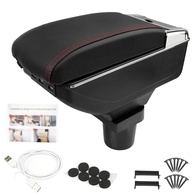 Apoio de Braço Console Central com 7 Portas USB para Mini Cooper (R50-F57) - Organizador Duplo Preto - imagem 1