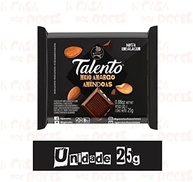 Chocolate Amargo Mini Talento Preto Amêndoas 25g C/15un - Garoto - imagem 4