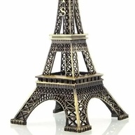 Miniatura Torre Eiffel 22cm em Metal – Escultura Decorativa Paris para Sala, Escritório e Quarto - imagem 4
