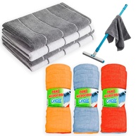 Kit 5 Panos de Chão Microfibra Super Absorvente - 2 Panões Grandes + 3 Panos Cores Mistas - imagem 1