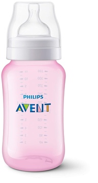 Mamadeira Clássica 330 ml Philips Avent Rosa - Anticólica e Ergonômica - imagem 1