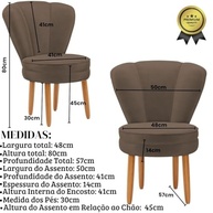 Cadeira Poltrona Recepção Veludo Marrom | Design Moderno e Conforto Premium MOBLAN - imagem 4