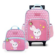 Mochila com Rodinhas e Lancheira Térmica Infantil 4750ml Rosa - imagem 1