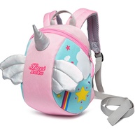 Mini Mochila com Guia de Segurança Infantil Lorben - Unicórnio Rosa - imagem 1