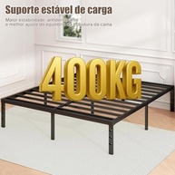 Estrutura de Cama Casal em Metal Hivento – Resistente, Silenciosa e Moderna - imagem 4