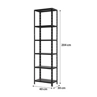 Estante de Aço com 6 Bandejas Preta - 40cm | Resistente e Moderna - imagem 4