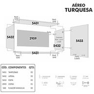 Armário Aéreo Turquesa 70x32cm com 2 Portas - Organização Moderna para Cozinha e Banheiro - imagem 3