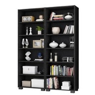 Kit com 2 Estantes para Livros Modernas | 5 Prateleiras, 188cm x 181,5cm, Design Office em Preto - imagem 4