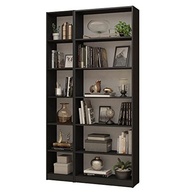 Kit Estantes Livreiro Madesa 6908 + 6906 - Design Moderno em Preto - imagem 1