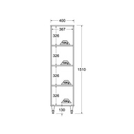 Cristaleira Estante para Livros Ditália 1 Porta em Vidro E-963 - Design Moderno em Preto - imagem 5