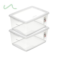 Kit 2 Caixas Organizadoras 15L Ordene - Design Moderno Cristal - imagem 2