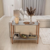 Balcão Aparador Moderno 80cm com Estrutura em Cobre - Ideal para Sala de Estar e Buffet - imagem 1