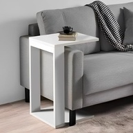 Mesa Lateral de Canto para Sofá com Design Moderno - Apoio para Notebook, Copos e Pratos - imagem 2