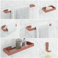 Kit Acessórios Banheiro 6 Peças Rose - Alumínio Inoxidável Moderno - imagem 1