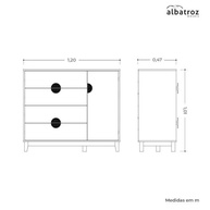 Conjunto de Quarto com Guarda-roupa e Cômoda Ipê Cinamomo/sálvia - Design Moderno e Funcional - imagem 3