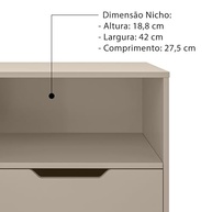 Mesa de Cabeceira com Gaveta Telescópica e Design Industrial Moderno - LH Móveis - imagem 5