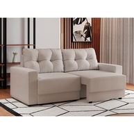 Sofá 2 Lugares Retrátil Lubeck em Linho Cru - Conforto Moderno e Estilo Elegante - imagem 1