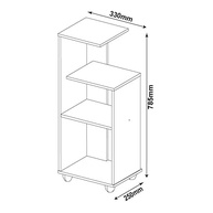 Mesa de Apoio com Prateleiras BIS Branca – Design Moderno e Funcionalidade Inteligente - imagem 3
