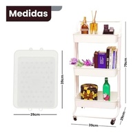 Carrinho Organizador Multiuso com Rodinhas e 3 Prateleiras - Design Moderno para Cozinha, Banheiro e Escritório - imagem 4