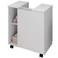 Gabinete 1 PT Pequin Branco – Design Moderno com Nichos Inteligentes e Rodízios - imagem 2