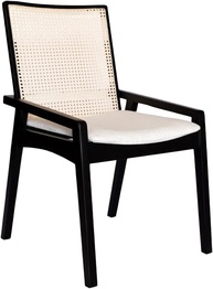 Cadeira Venezia Preta em Madeira Maciça – Design Moderno e Conforto Duradouro para Sala de Jantar ou Escritório - imagem 1