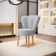 Poltrona Recepção Veludo Cinza MOBLAN - Assento Confortável e Design Moderno - imagem 3