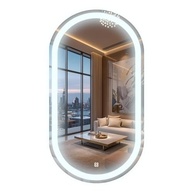 Espelho de Parede Iluminado Oval 50x80cm com LED Touch Dimmer - Design Moderno e Fácil Instalação - imagem 2