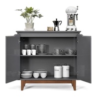 Buffet Flow 2 Portas Cinza - Aparador Moderno com Prateleira Ajustável para Sala de Jantar - imagem 1