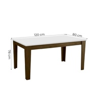Mesa Miami 1,20m em Cedro/Off White - Design Moderno com Acabamento Premium - imagem 3